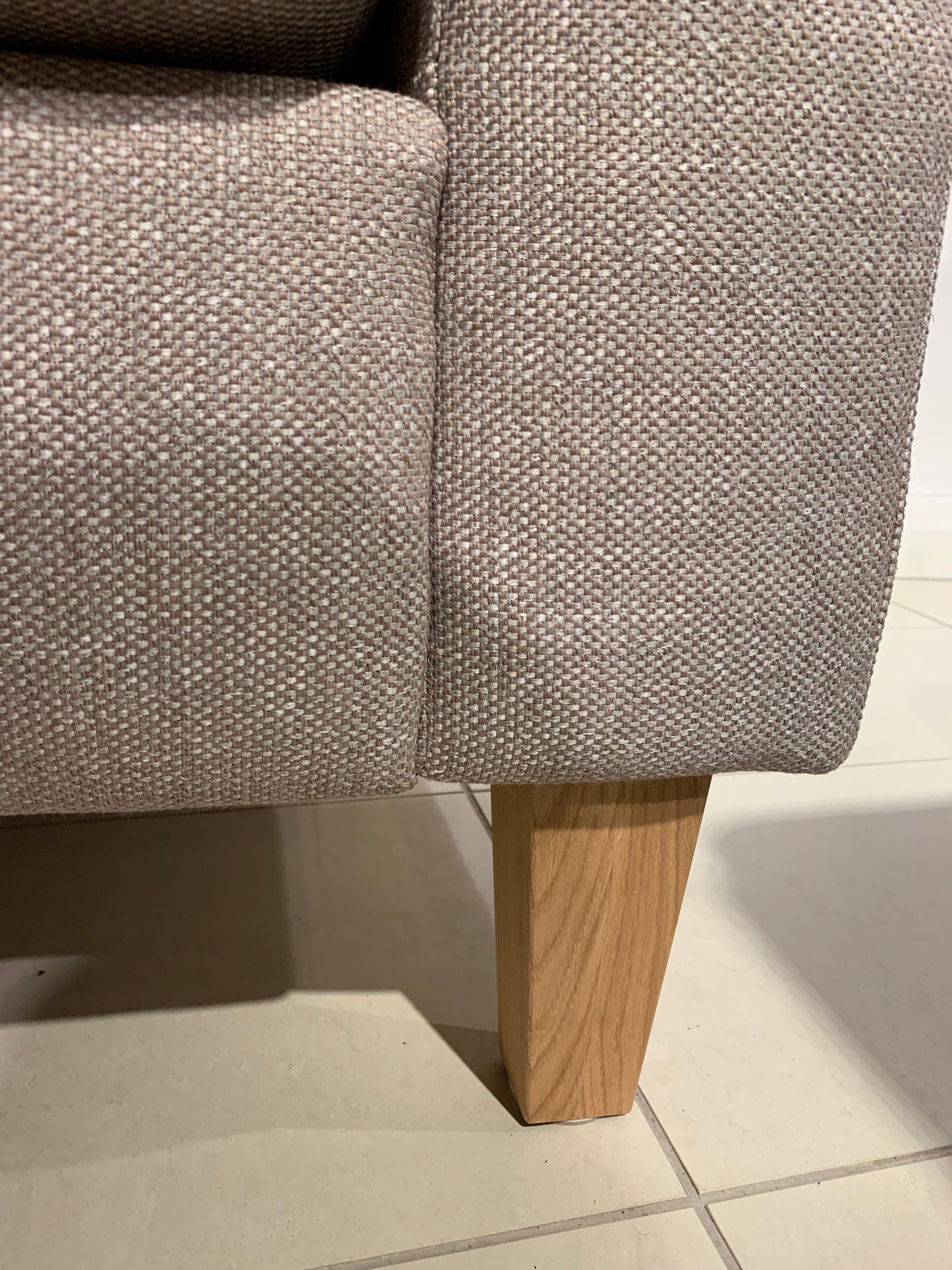 Asko 3-istuttava kangassohva harmaan beige